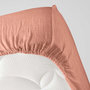Voir la diapositive 2 : Paris Prix Drap Housse en Gaze de Coton  Angelia  160x200cm Rose