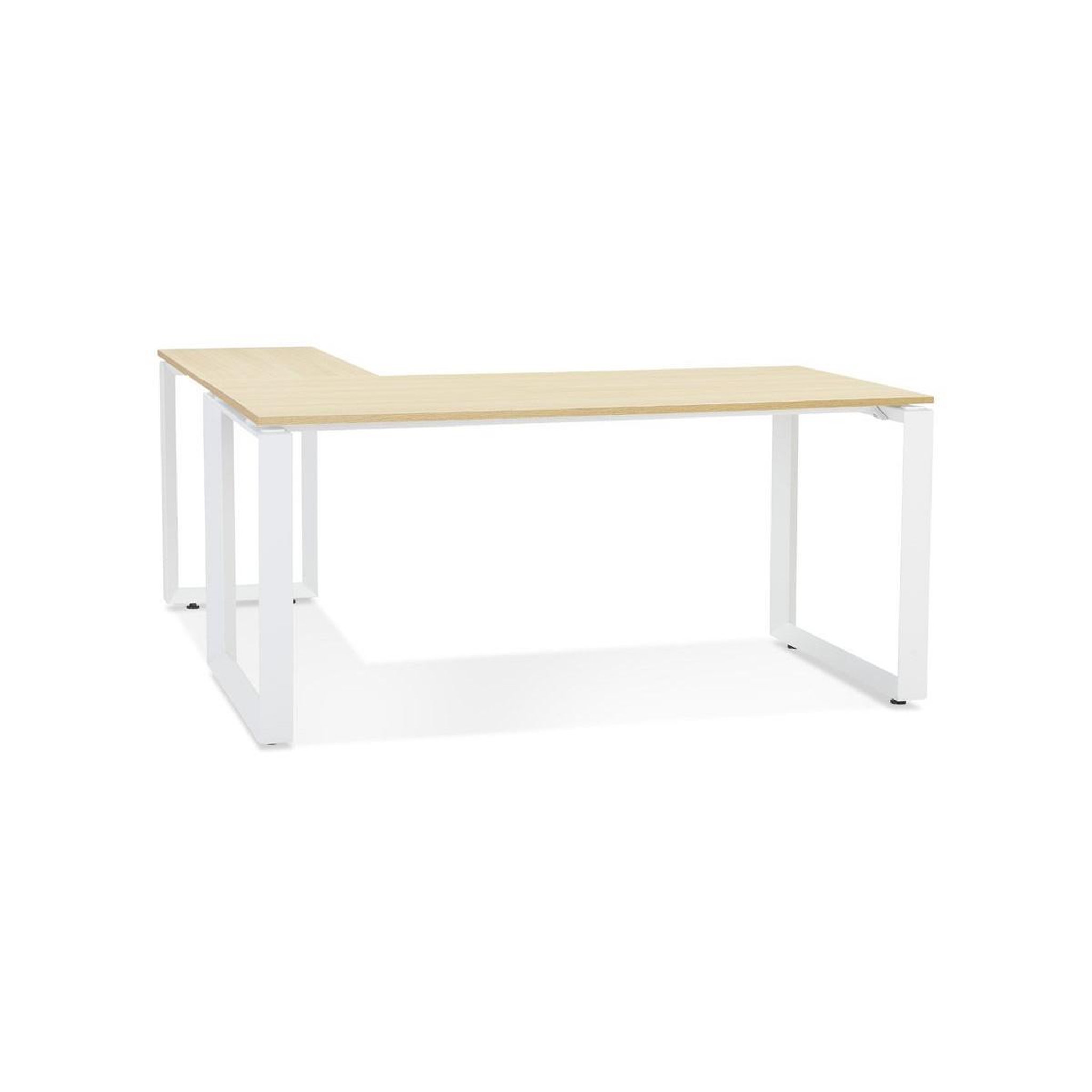 Voir la diapositive 1 : Paris Prix Bureau d'angle design  abigano  170cm naturel & blanc