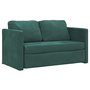 Voir la diapositive 4 : VIDAXL Canape-lit 2 en 1 vert fonce 122x204x55 cm velours