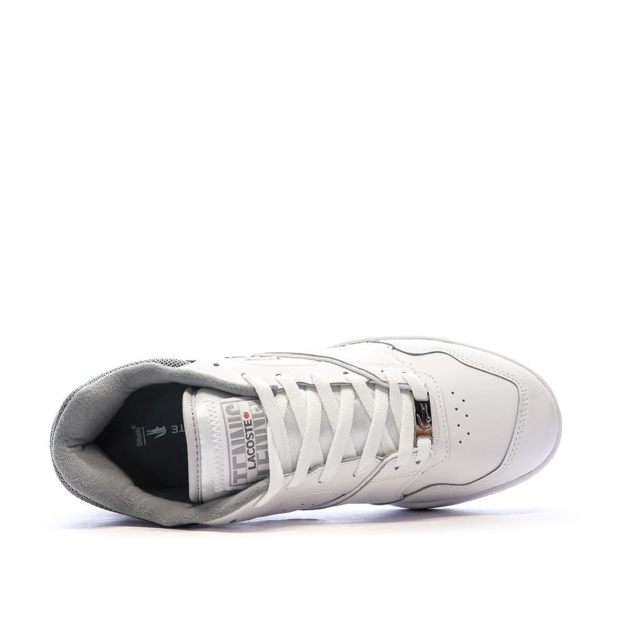 Voir la diapositive 4 : Lacoste Baskets Blanches/Grises Homme Lacoste Lineshot 124