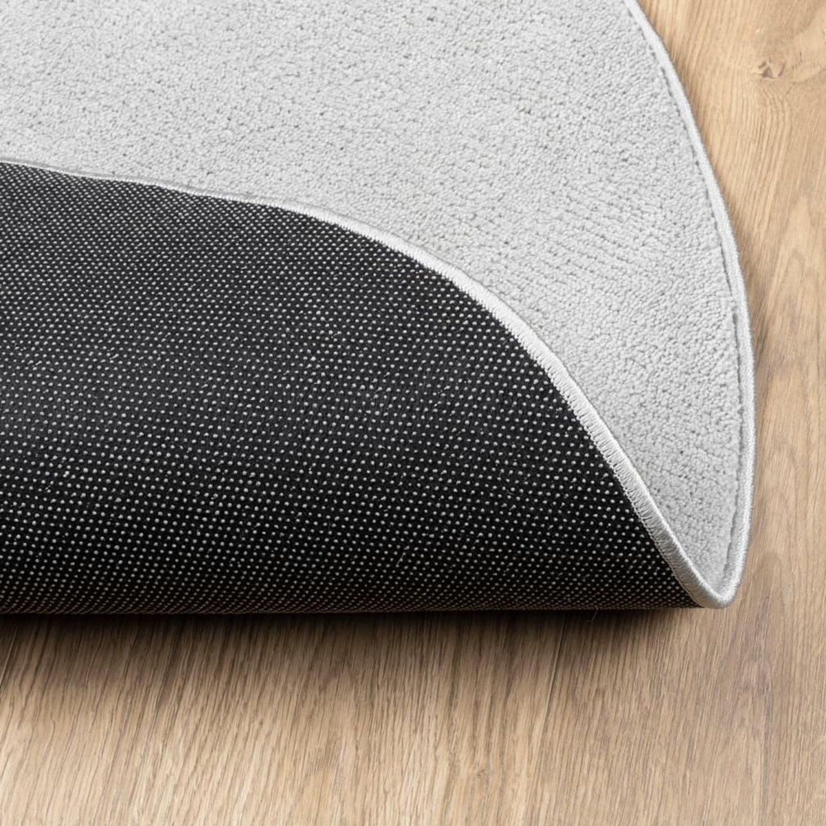 VIDAXL Tapis OVIEDO a poils courts gris Ø 120 cm