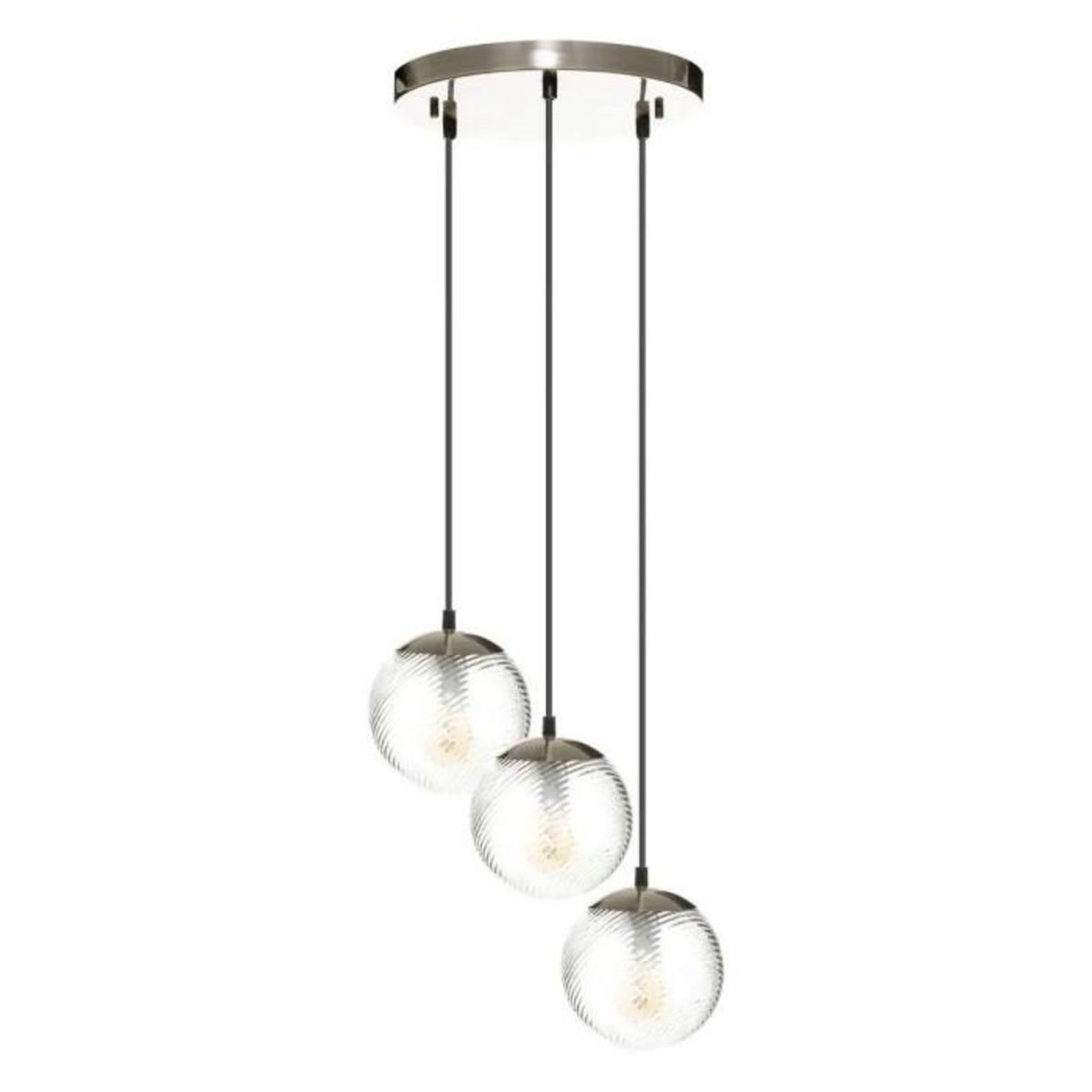 ATMOSPHERA Lampe Suspension 3 Têtes  Midnight Garden  93cm Or