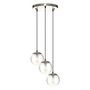 Voir la diapositive 1 : ATMOSPHERA Lampe Suspension 3 Têtes  Midnight Garden  93cm Or