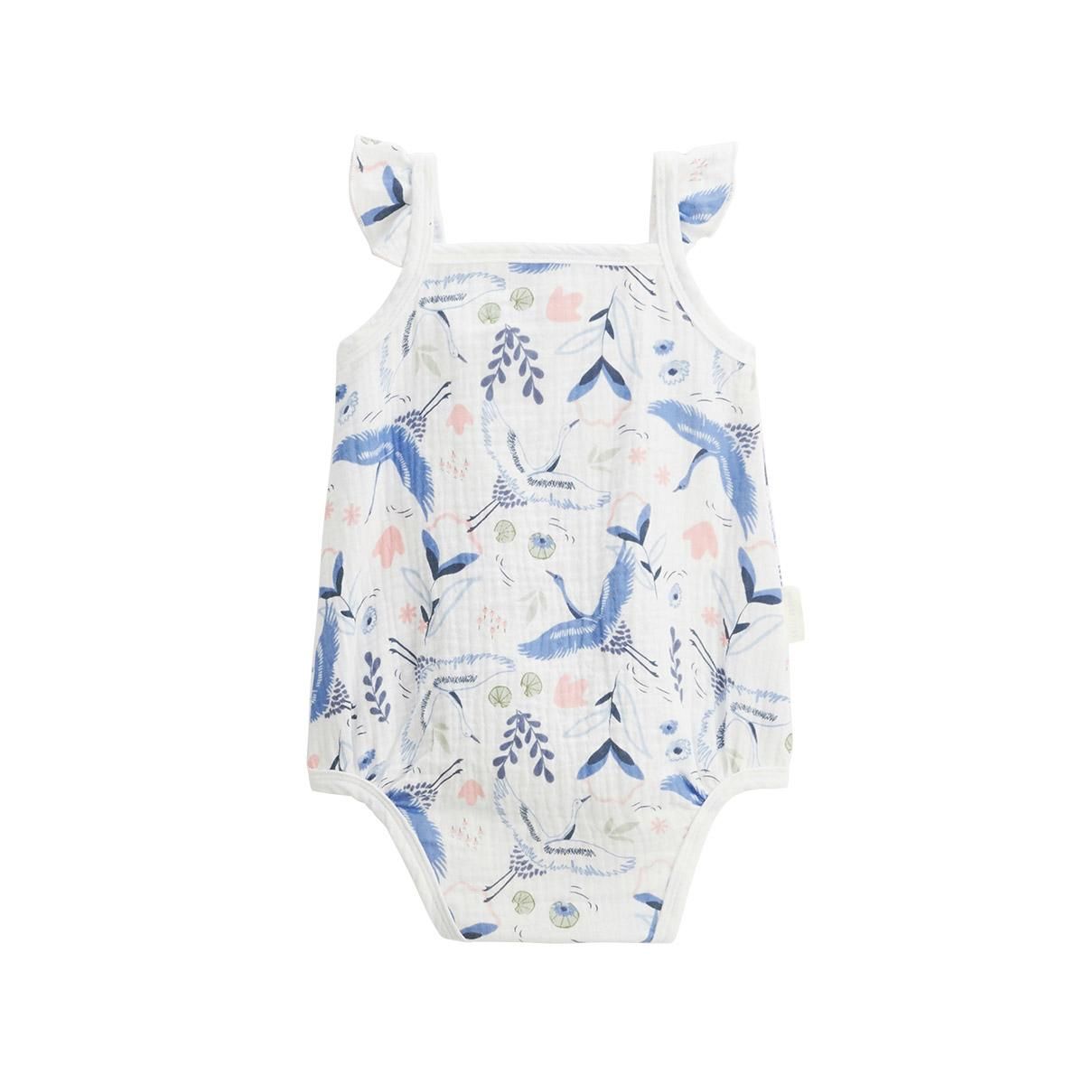 Petit Béguin Lot de 2 bodies bébé à bretelles en gaze de coton Tiana