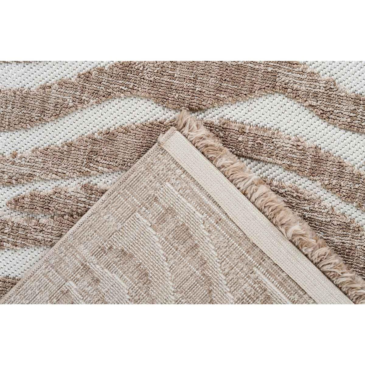 Paris Prix Tapis Tissé Ethnique à Poils Courts  Sarai II  Beige