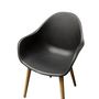 Voir la diapositive 5 : IDCOM Lot de 4 fauteuils de jardin - Coque noir - VINY