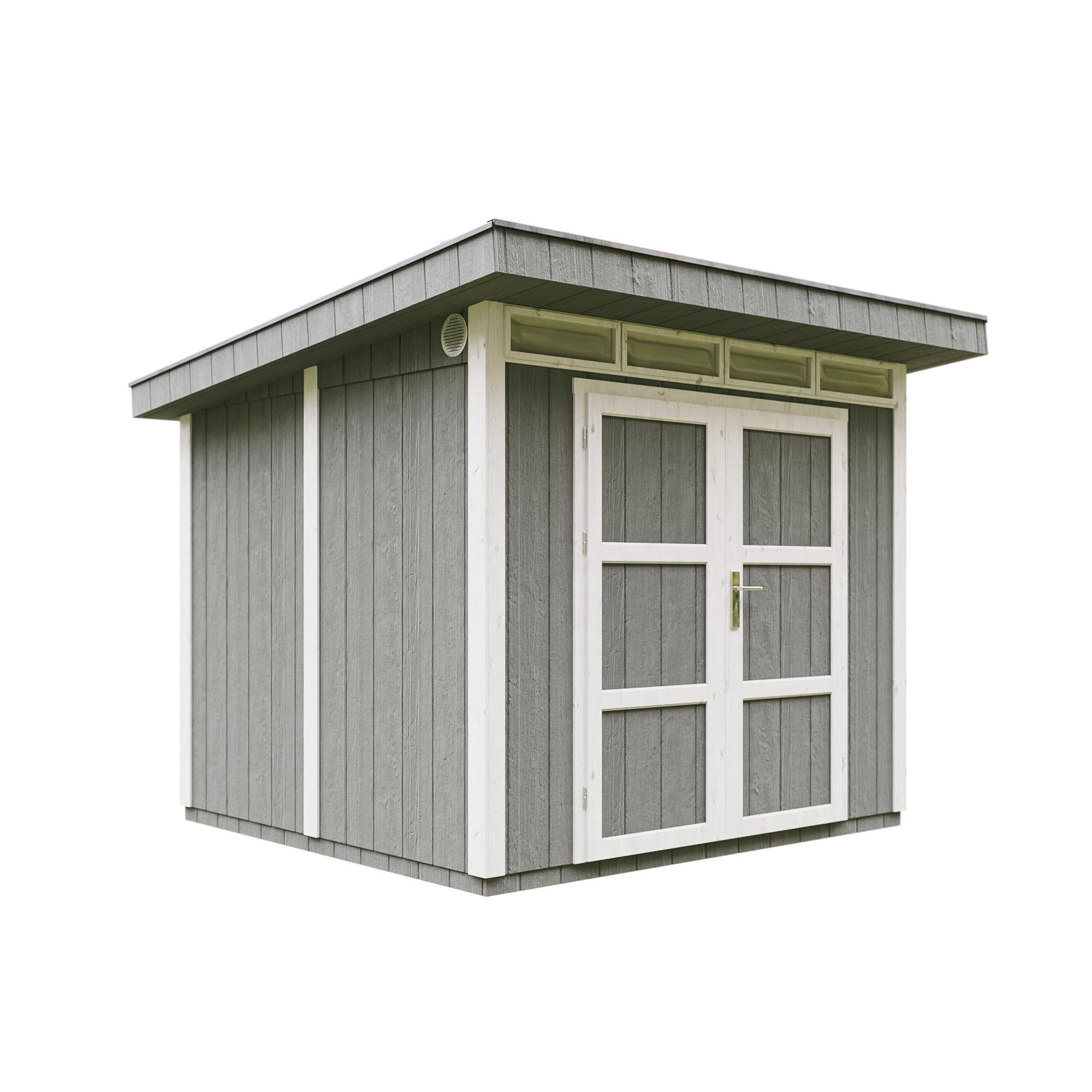 Voir la diapositive 1 : TIMBELA Abri de Jardin Qualité Premium 6m² L294xL279xH237cm avec sol, bardeaux bitumineux M903A