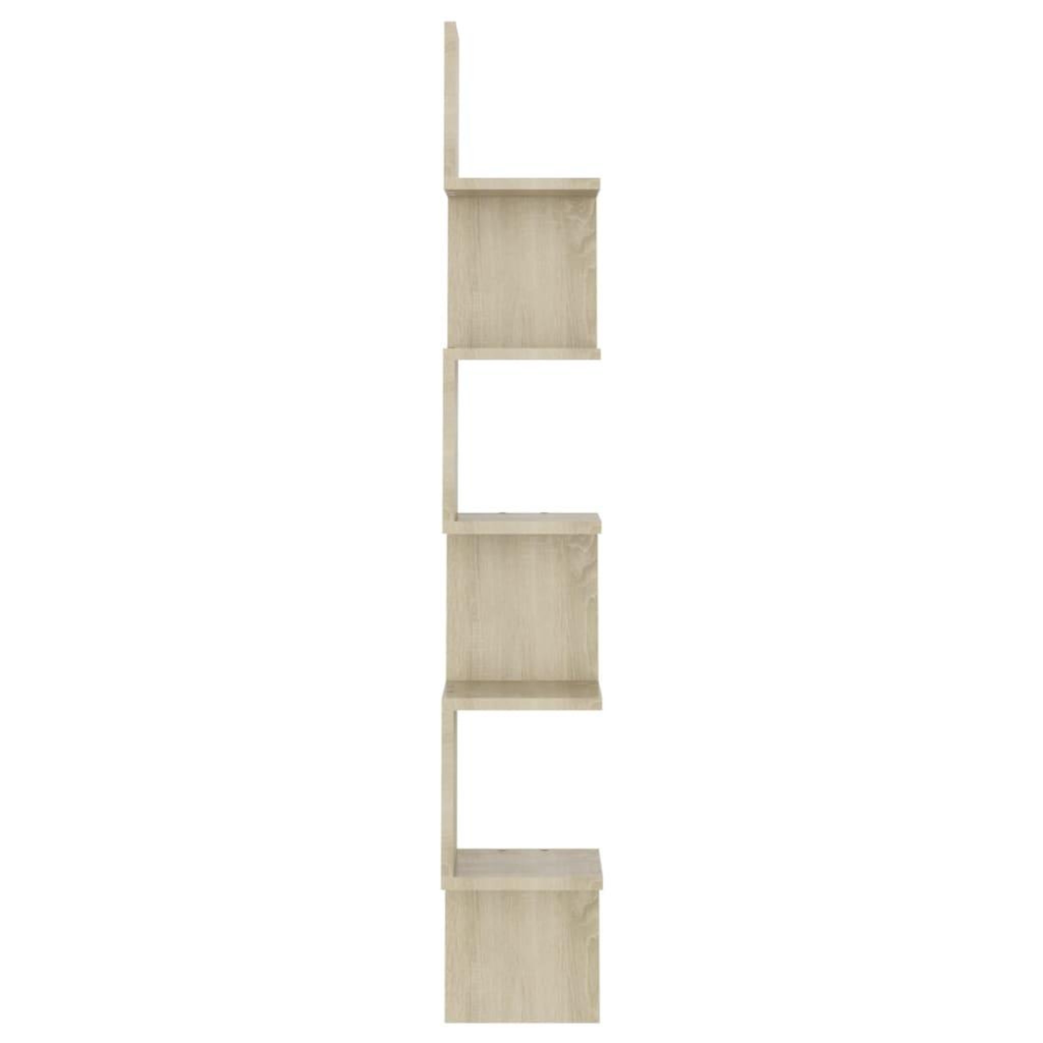 Voir la diapositive 3 : VIDAXL Etagere d'angle murale Chene sonoma Bois d'ingenierie