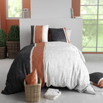 ATELIER DU COTON Parure Housse De Couette 100% Coton 57fils Equinoxe. Coloris disponibles : Multicolore