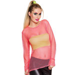 Boland Chemise résille Rose fluo - Femme - M/L