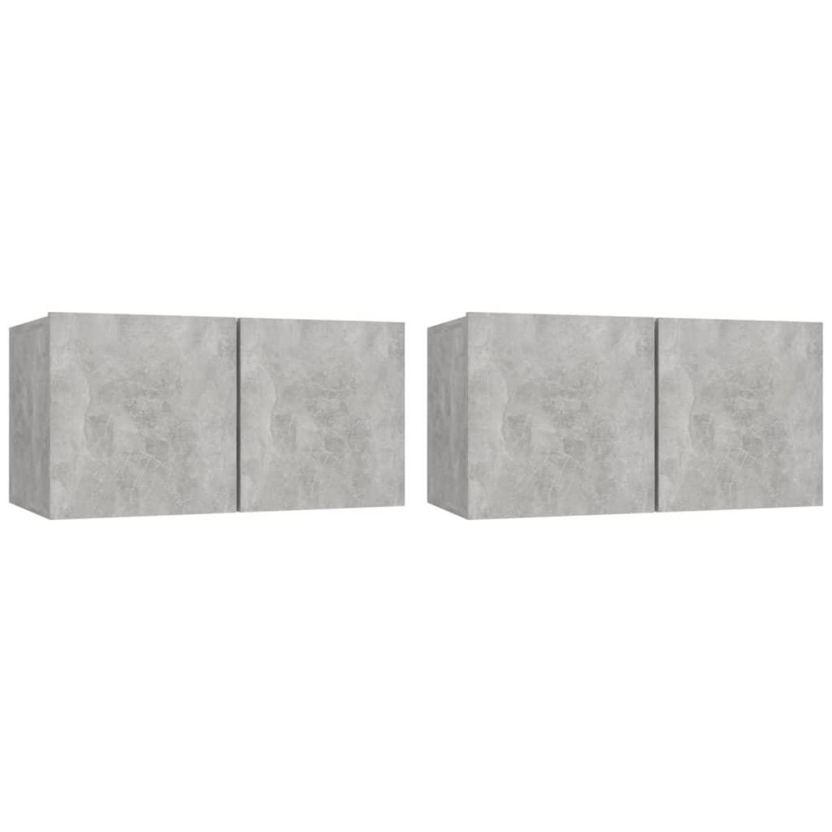 VIDAXL Meubles TV suspendus 2 pcs Gris beton 60x30x30 cm