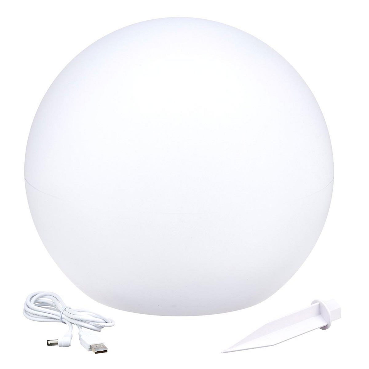 Lumisky Boule lumineuse solaire SOLSTY Blanc Polyéthylène ∅30cm