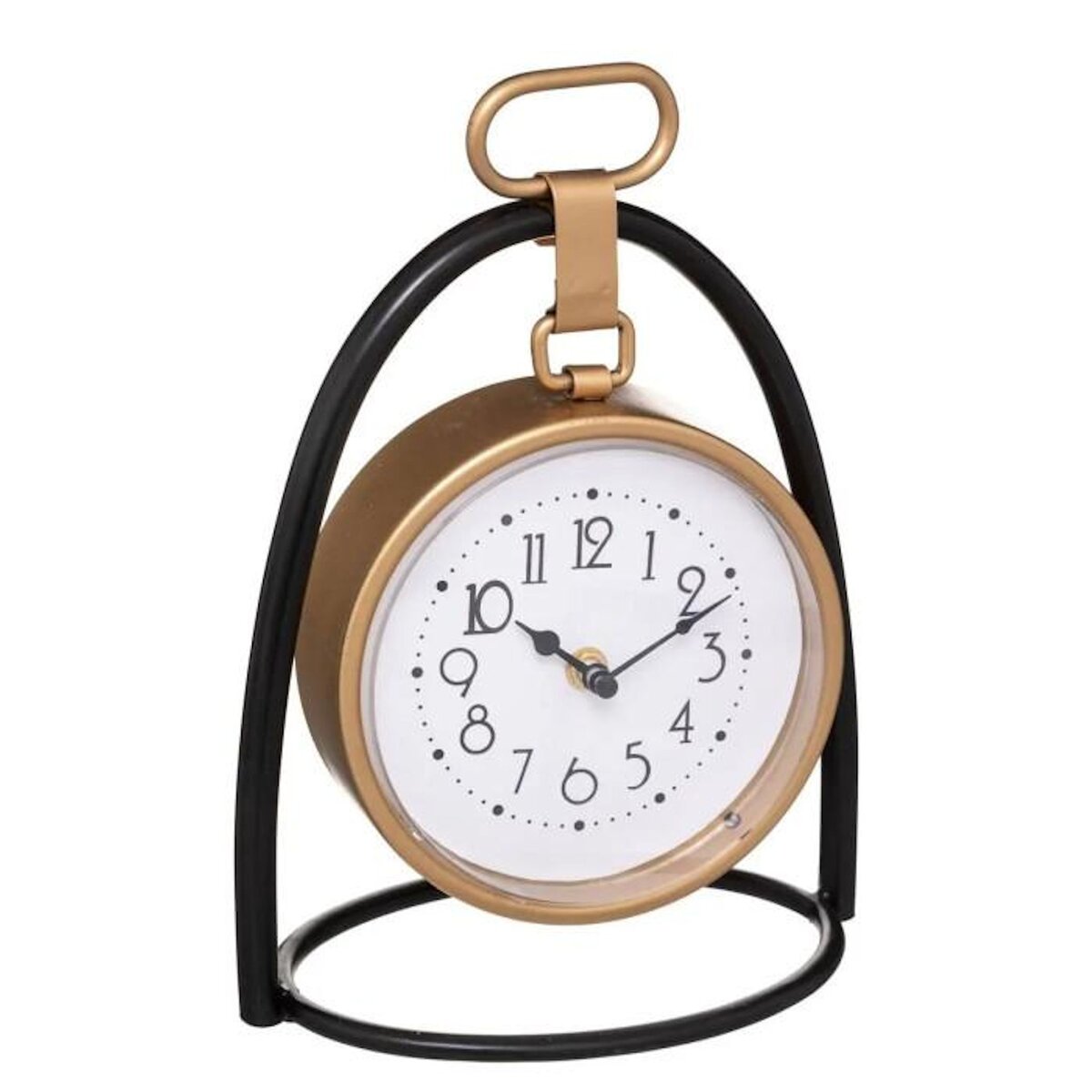 ATMOSPHERA Horloge à Poser Design  Lona  27cm Noir & Or