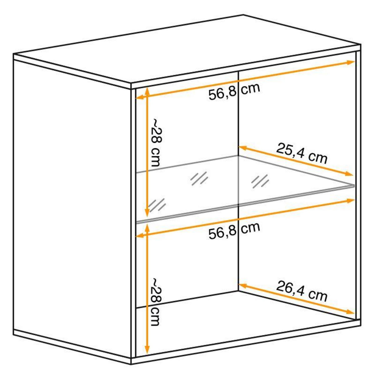 Paris Prix Vitrine Murale LED  Switch  60cm Noir