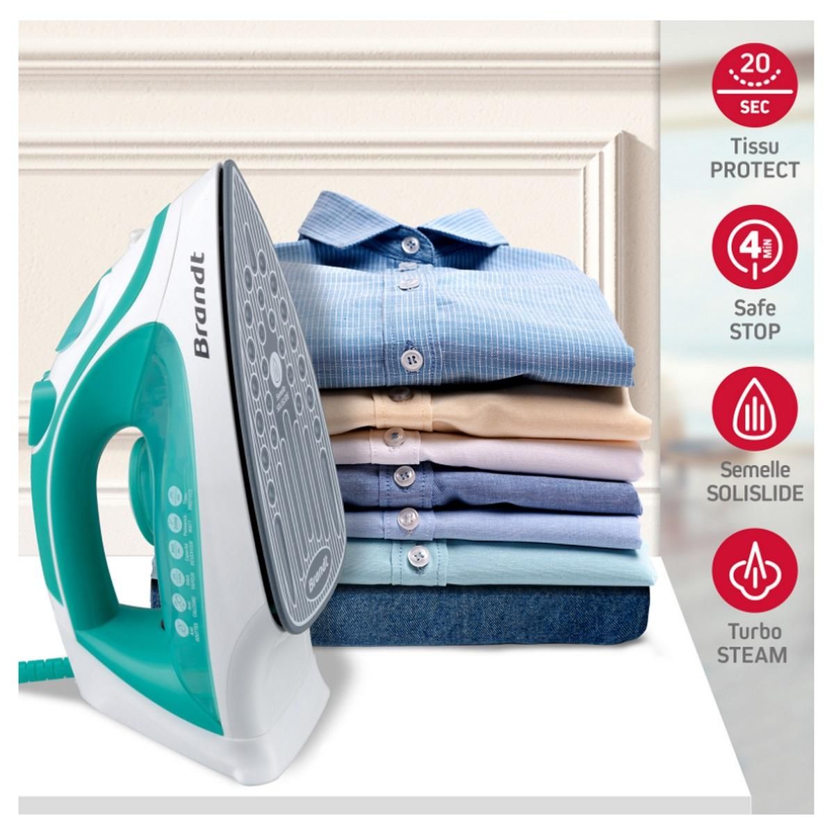 BRANDT Fer à repasser vapeur 2200w 25g/mn - BFV10G