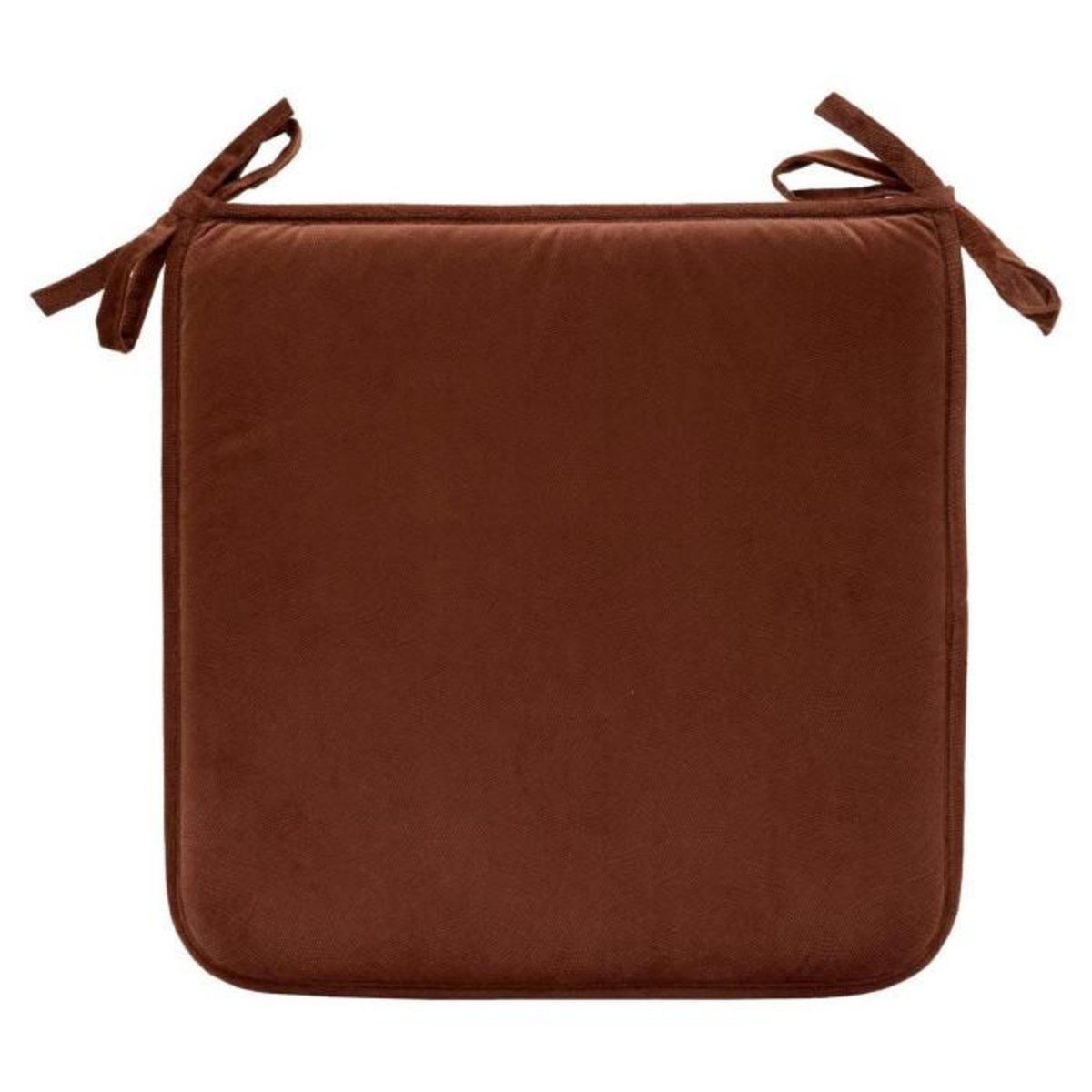 ATMOSPHERA Galette de Chaise Uni  Lilou  38x38cm Marron Tonka