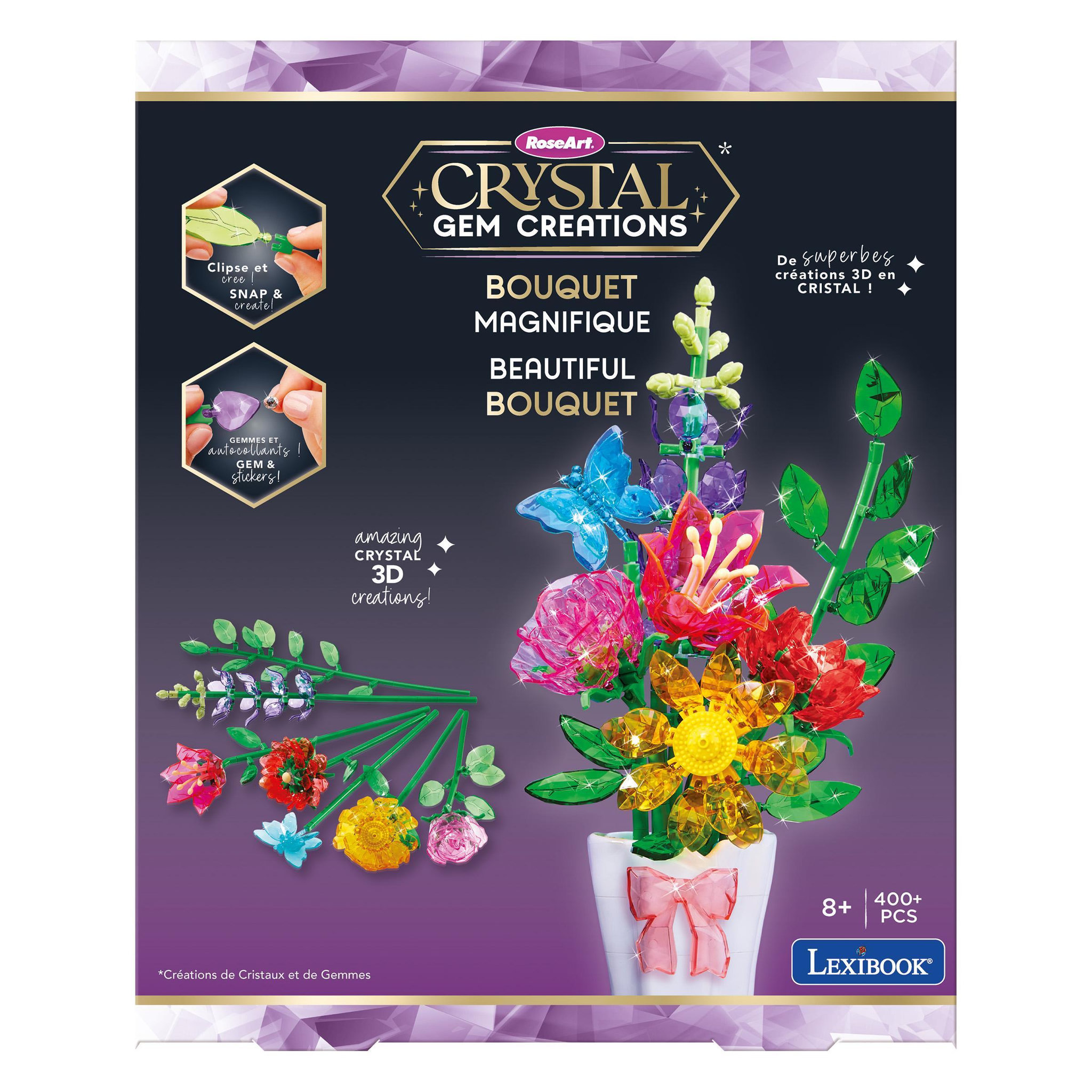 Voir la diapositive 4 : Lexibook Crystal Gem Bouquet de Fleurs