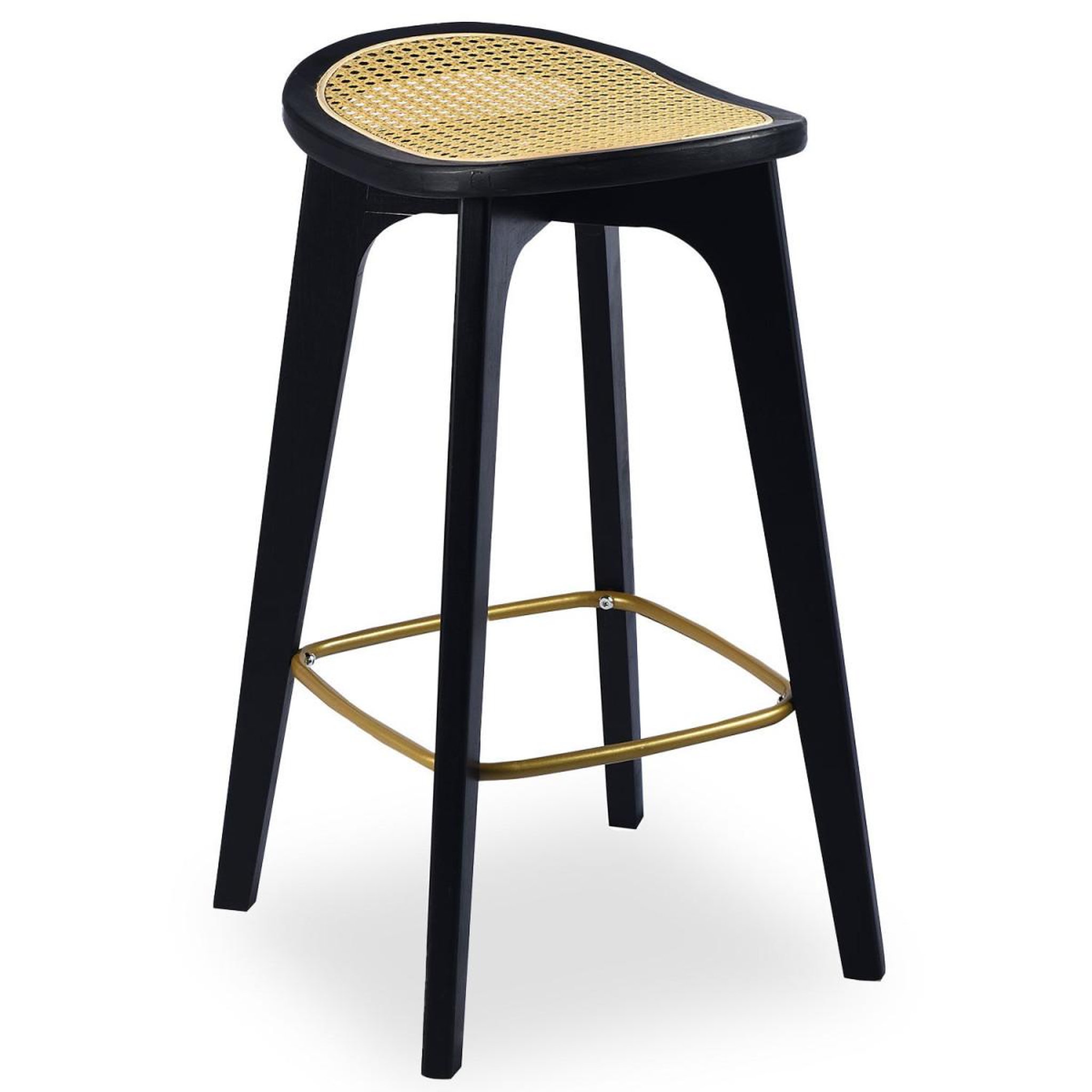 Paris Prix Tabouret de Bar Cannage  Yori  67cm Noir