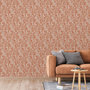 Voir la diapositive 1 : DUTCH WALLCOVERINGS DUTCH WALLCOVERINGS Papier peint Mae Orange et beige