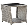 Voir la diapositive 3 : VIDAXL Ensemble a manger de jardin 3 pcs coussins gris resine tressee
