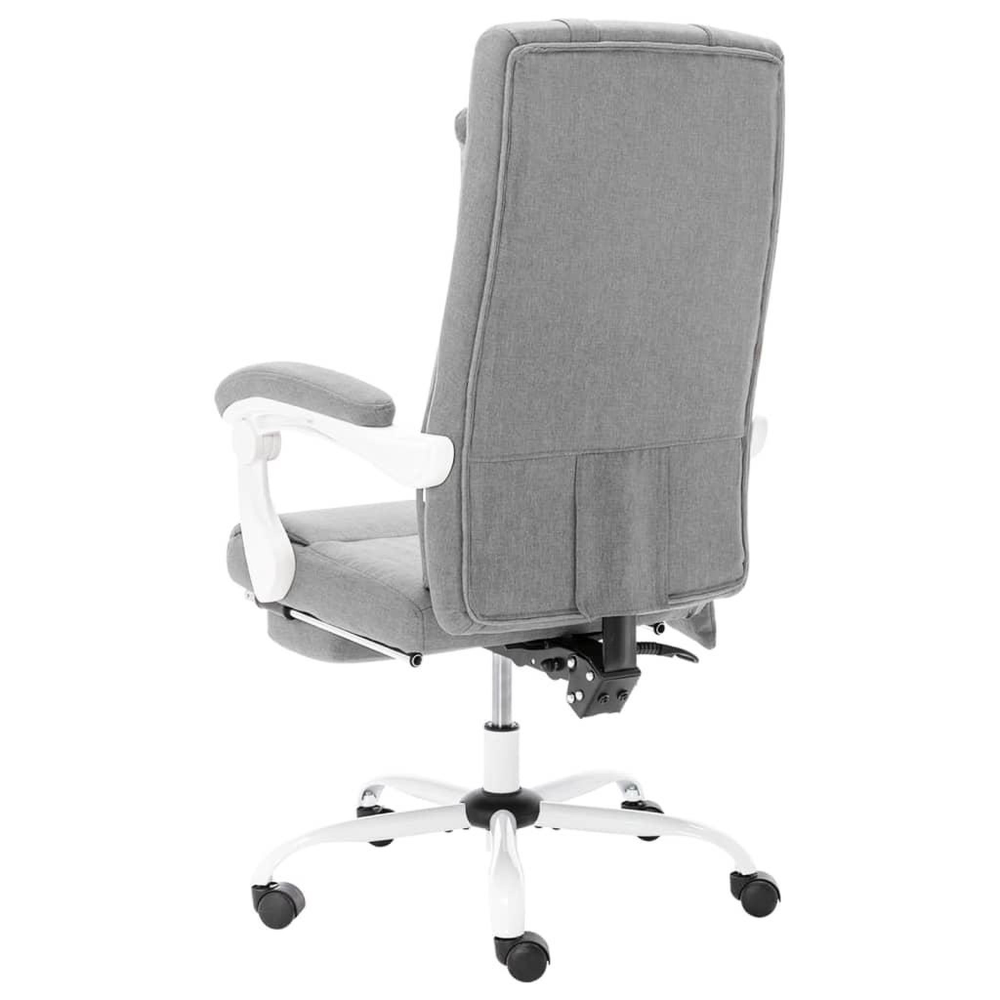 Voir la diapositive 4 : VIDAXL Chaise de bureau de massage Gris Tissu