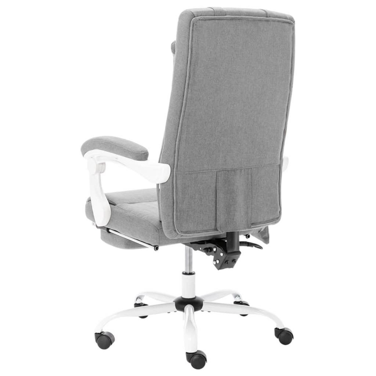 VIDAXL Chaise de bureau de massage Gris Tissu