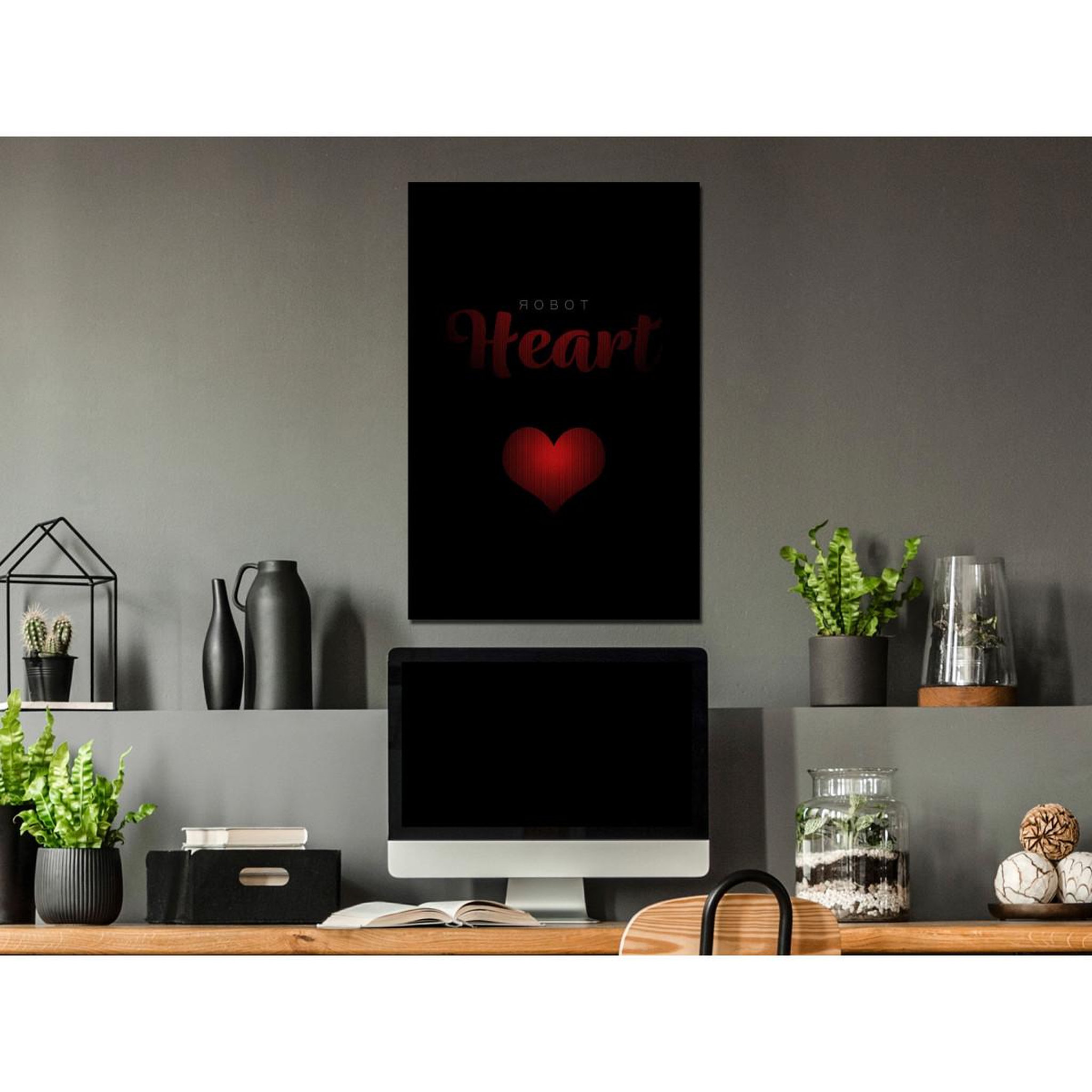 Voir la diapositive 2 : Paris Prix Tableau imprimé  robot heart