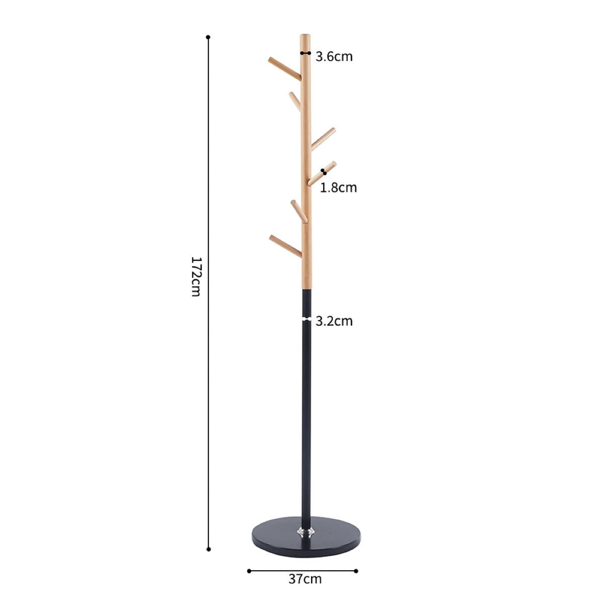 Voir la diapositive 5 : JLC KREATION Porte-manteaux moderne bois et noir lova