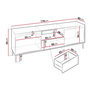 Voir la diapositive 5 : BEST MOBILIER Girona - meuble tv ouvert - noir - 174 cm