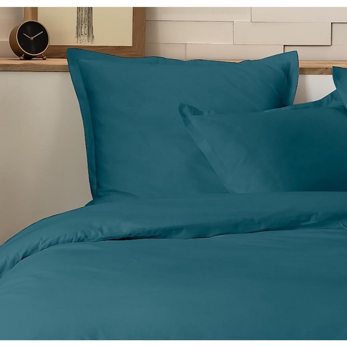 Home collection Parure housse de couette percale de coton - percale emeraude