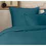 Voir la diapositive 3 : Home collection Parure housse de couette percale de coton - percale emeraude