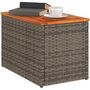 Voir la diapositive 4 : VIDAXL Tables d'appoint de jardin 2 pcs gris rotin bois massif
