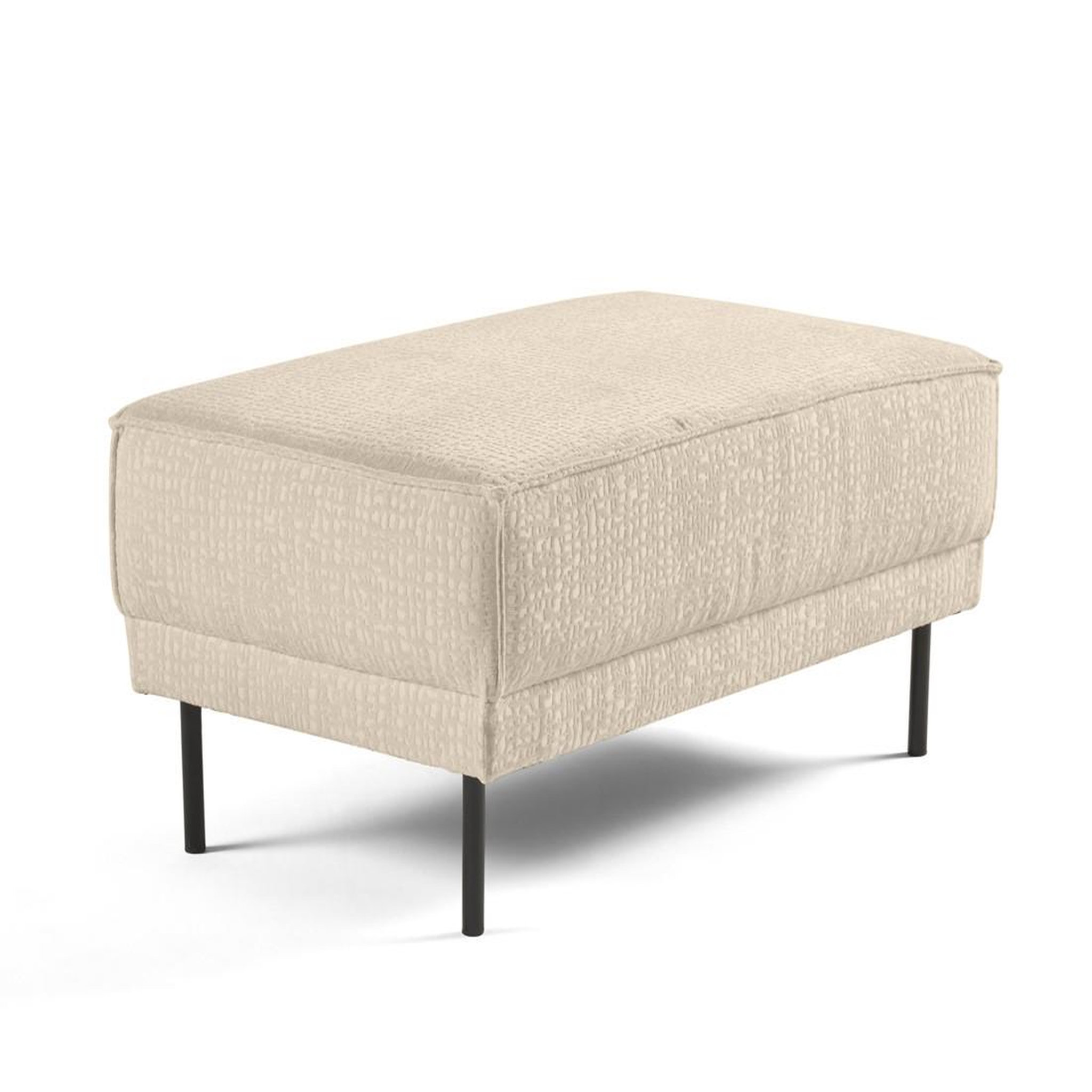 Voir la diapositive 3 : LISA DESIGN Charlie - pouf - pieds hauts - en tissu velours relief