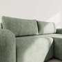 Voir la diapositive 4 : BEST MOBILIER Rebecca - canapé d'angle droit 4 places convertible avec coffre en velours texturé