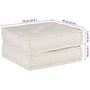 Voir la diapositive 6 : VIDAXL Pouf modulaire creme 70x70x36 tissu