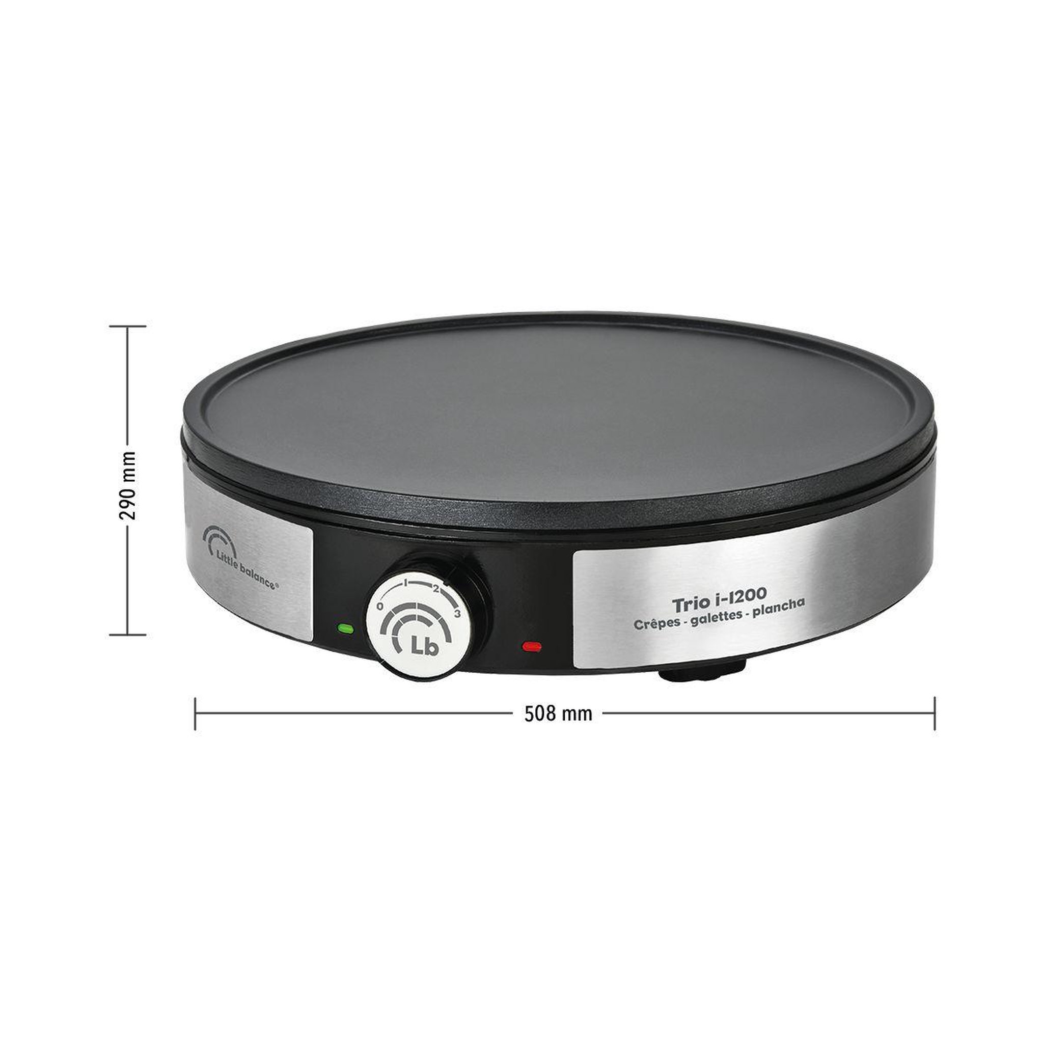 Voir la diapositive 2 : LITTLE BALANCE Crêpière Maxi-Crepes Trio i-1200