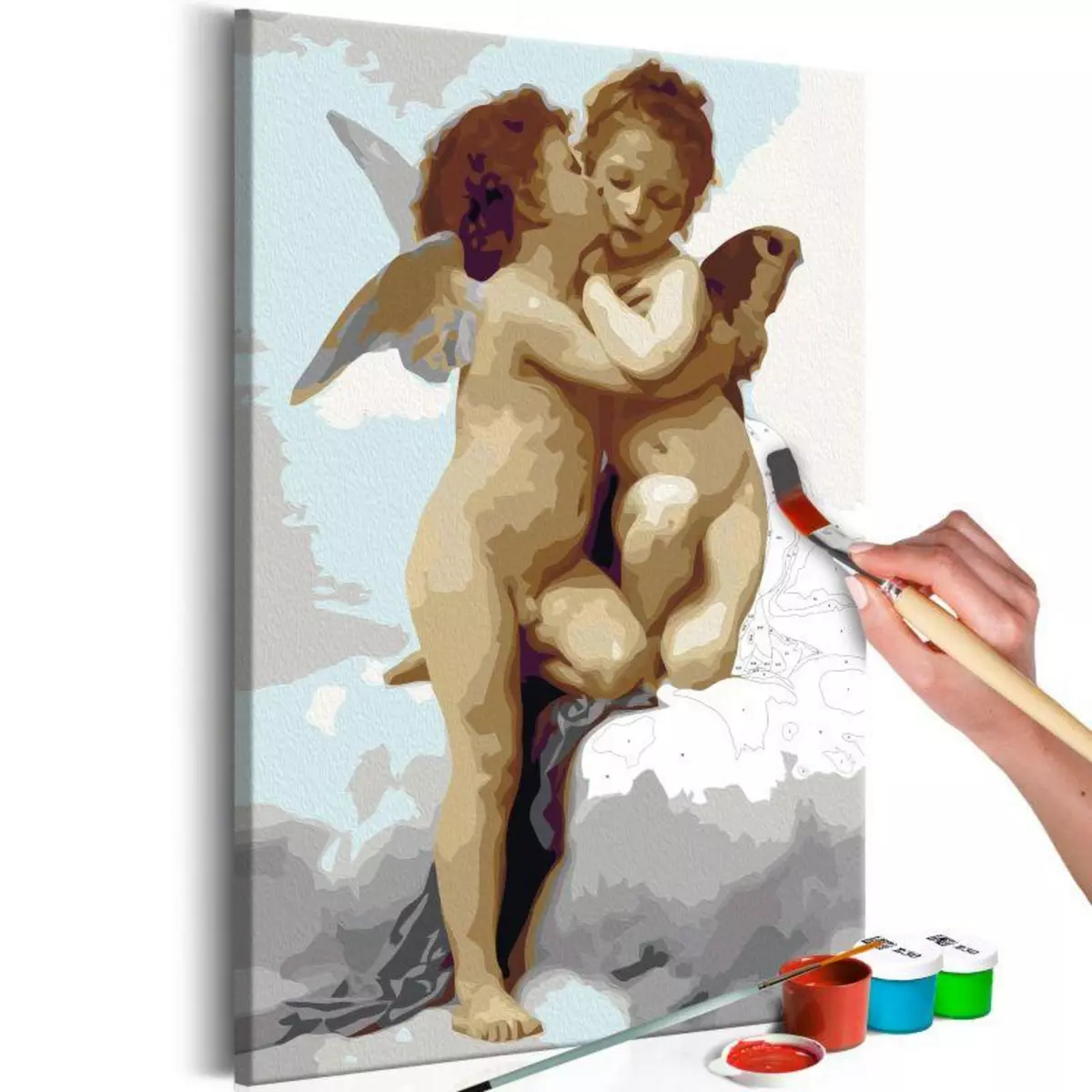 Paris Prix Tableau à Peindre Soi-Même  Anges Amour  40x60cm