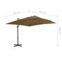 Voir la diapositive 6 : VIDAXL Parasol de jardin avec base portable taupe