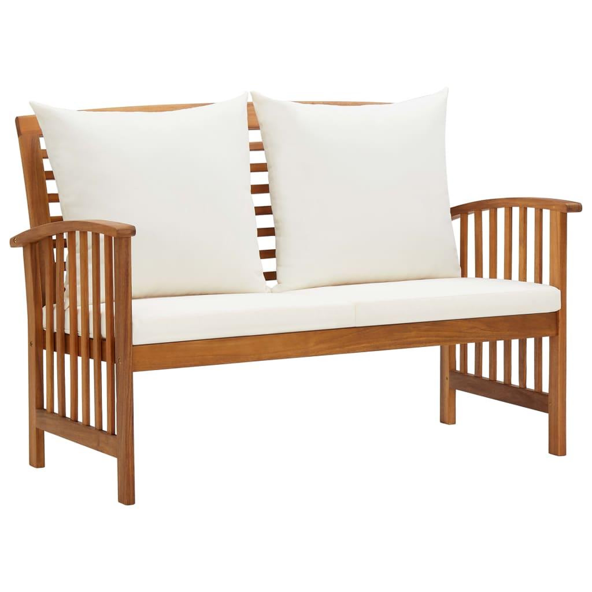 Voir la diapositive 3 : VIDAXL Salon de jardin 4 pcs avec coussins Bois d'acacia solide