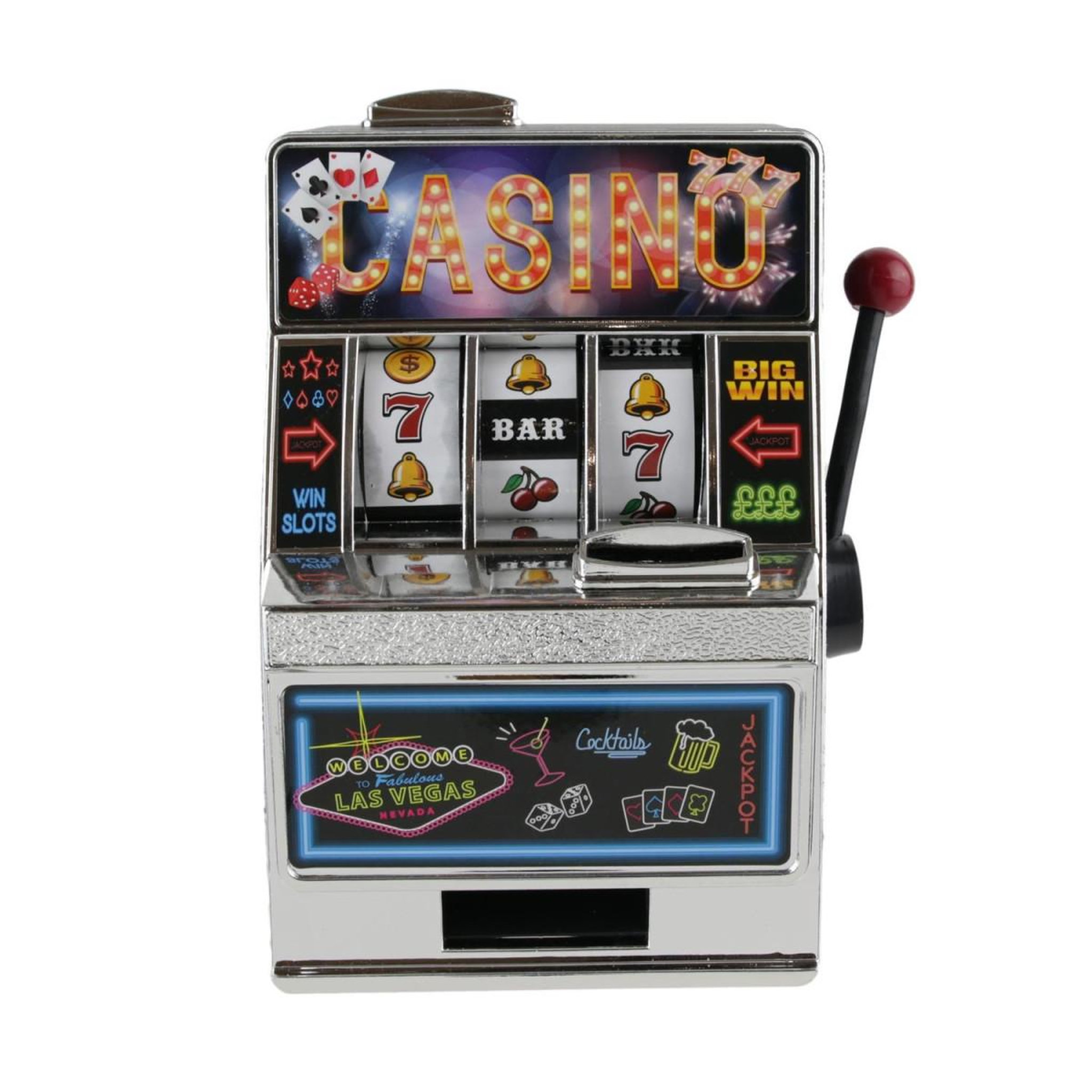 MISTER GADGET Machine à sous  casino  18cm multicolore