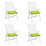 VIDAXL Coussins de chaise 4 pcs vert brillant 50x50x7 cm tissu oxford