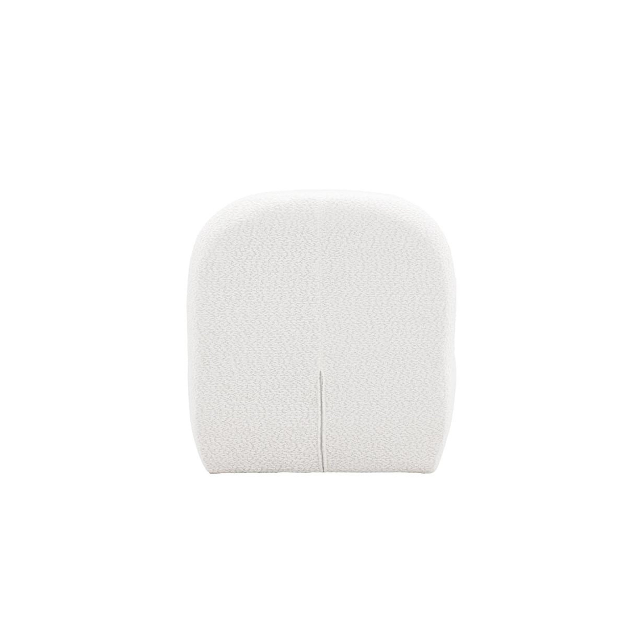 Voir la diapositive 6 : Paris Prix Fauteuil design en tissu bouclette  mahla  82cm blanc