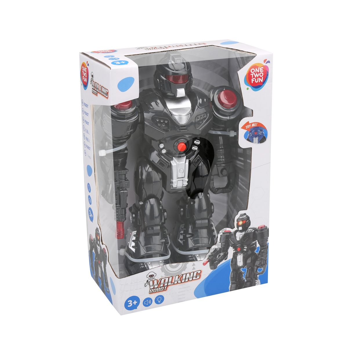 One Two Fun Robot marcheur interactif - noir