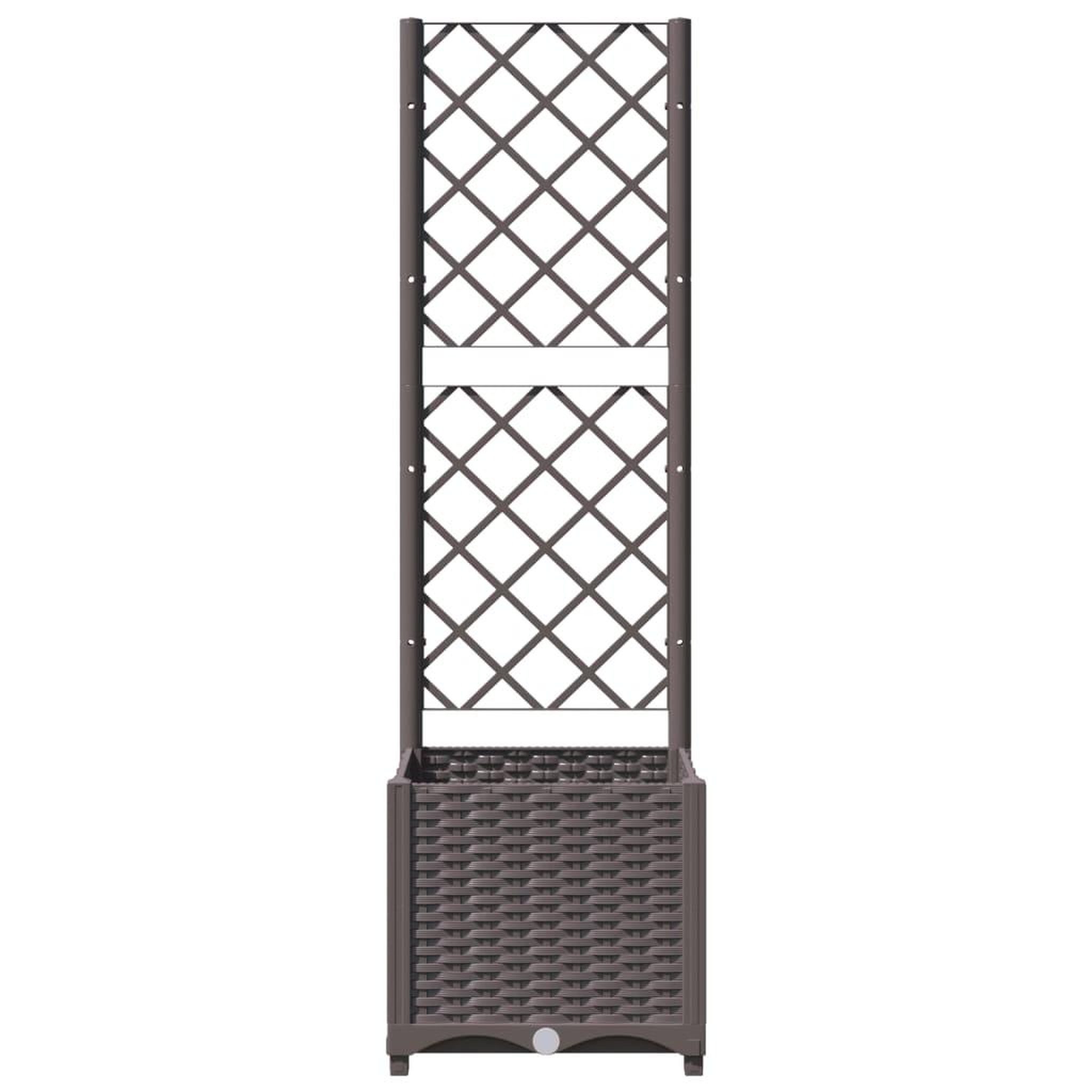 Voir la diapositive 4 : VIDAXL Jardiniere avec treillis Marron 40x40x136 cm PP