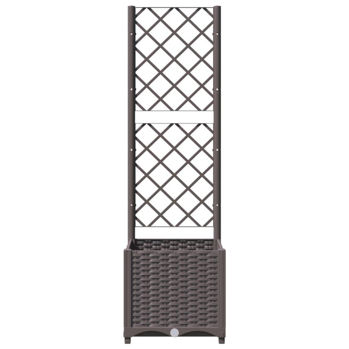 VIDAXL Jardiniere avec treillis Marron 40x40x136 cm PP