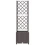 Voir la diapositive 4 : VIDAXL Jardiniere avec treillis Marron 40x40x136 cm PP