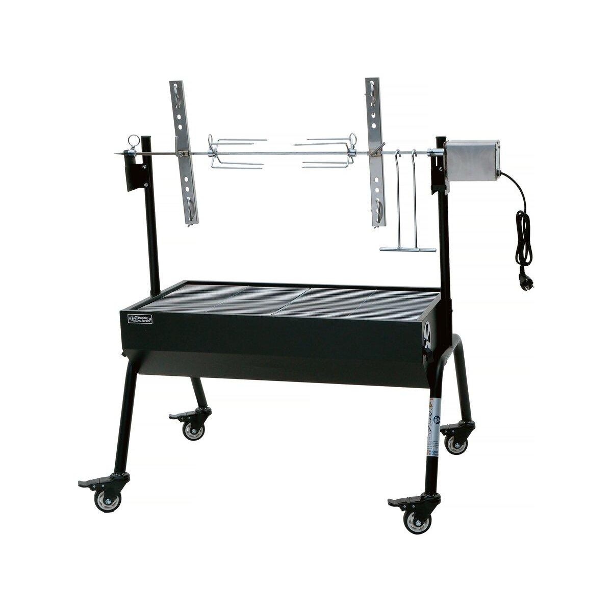 Habitat et Jardin Rôtissoire charbon avec broche électrique  Senator  - Noir