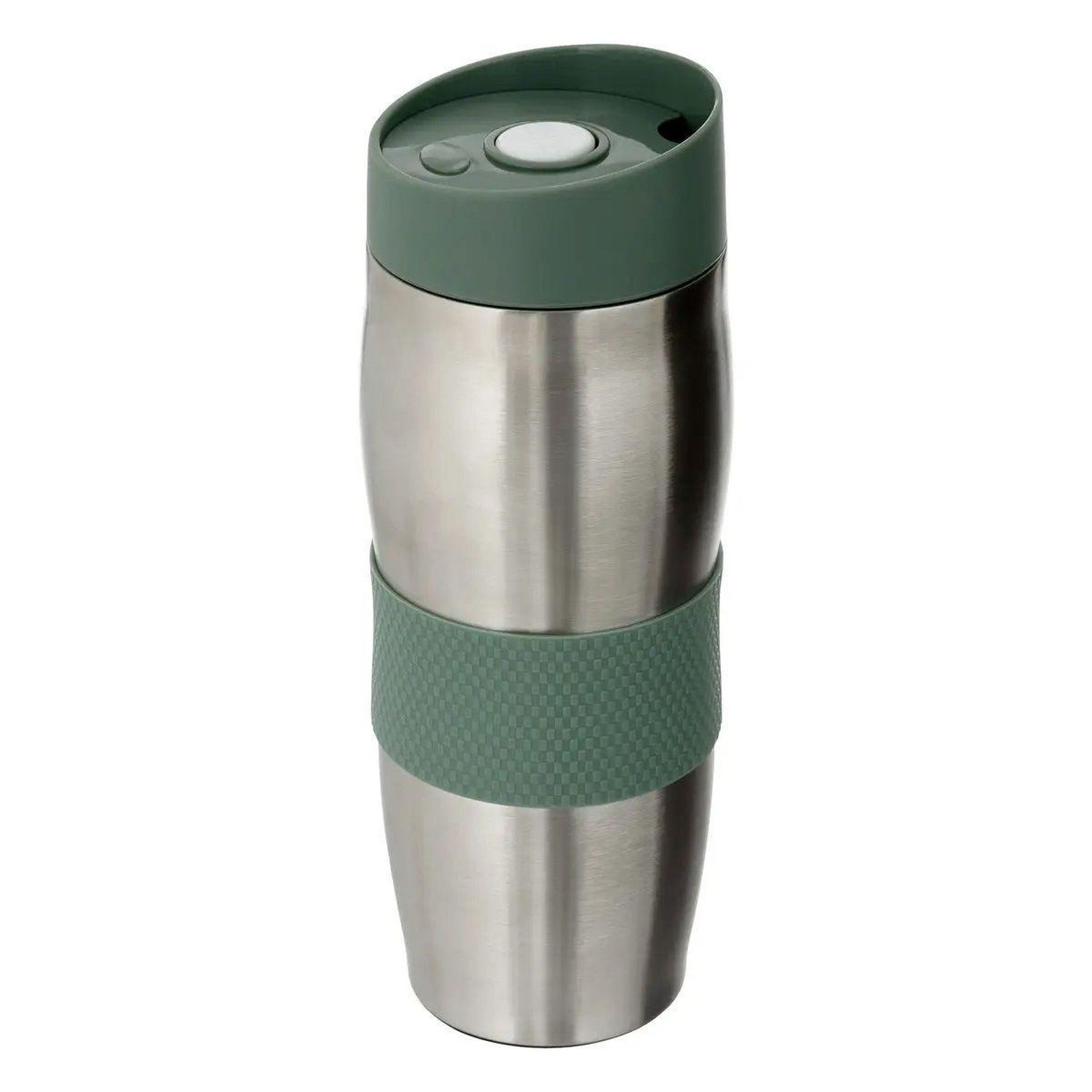 Voir la diapositive 1 : FIVE Mug isolant  inox & silicone  0,35l vert