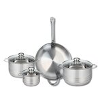 ELO Ensemble de 1 Poêle de cuisson 32 cm et 3 faitouts 14, 20 et 24 cm Elo Profi Brillant