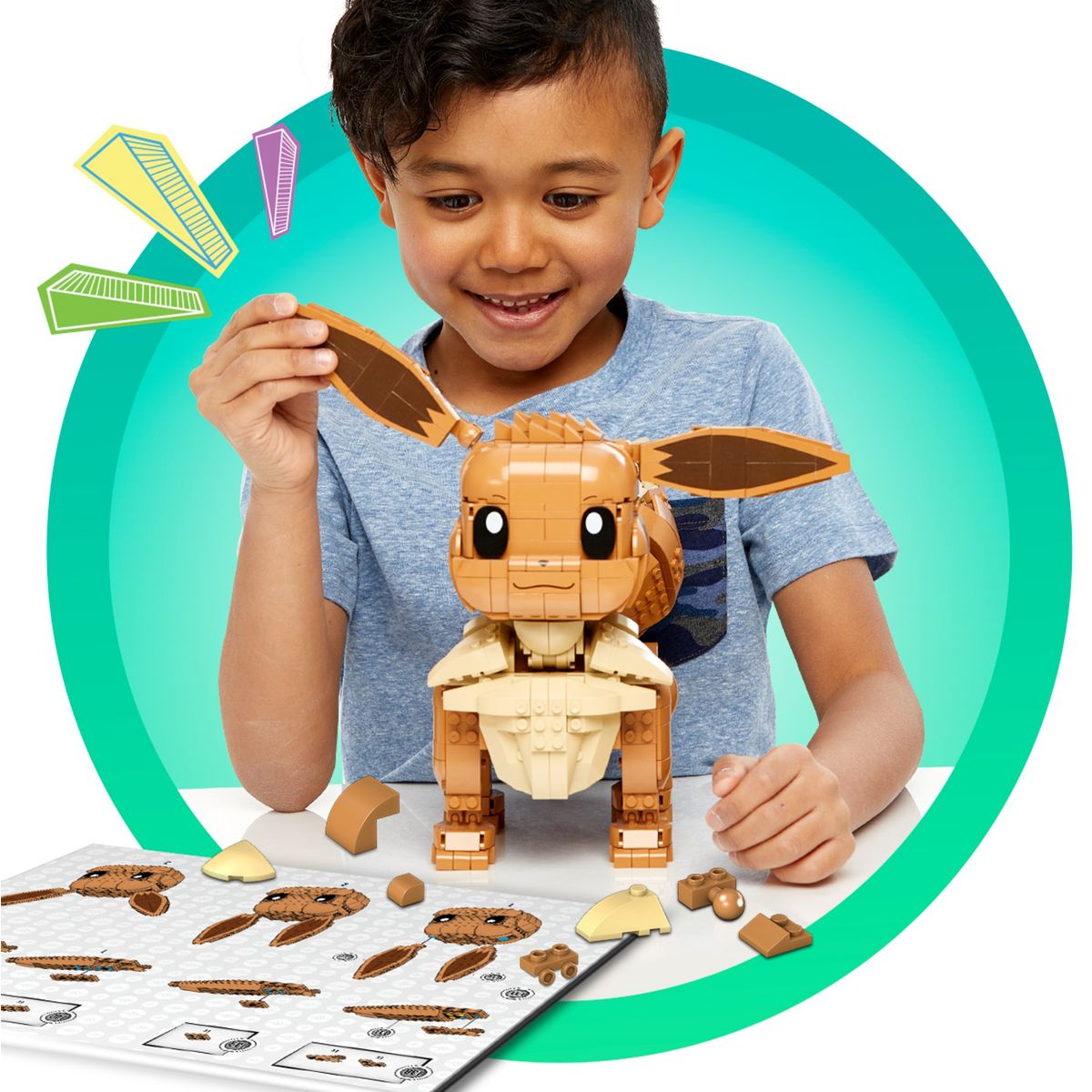 MEGA CONSTRUX Evoli Géant - Briques de construction - Pokemon 